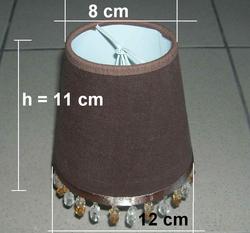 A423 - 12 cm średnica - na żarówkę świecową i małą kulkę