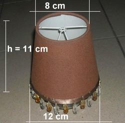 Abażur A237a - 12 cm średnica - na żarówkę świecową i małą kulkę